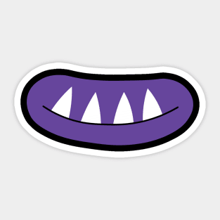 Halloween Big Purple Mouth Sticker